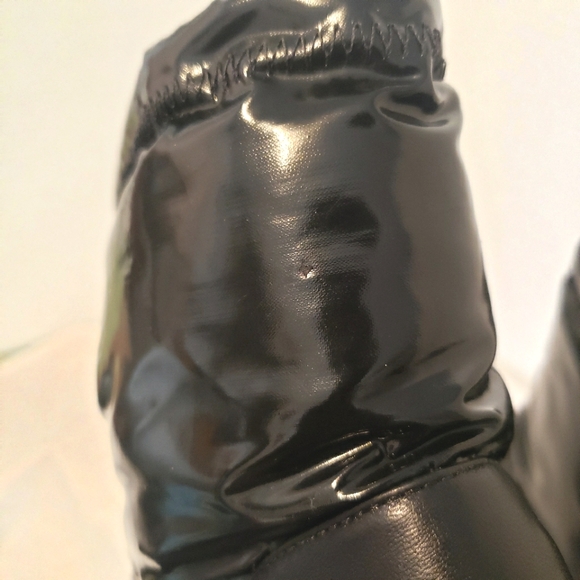 Schutz Joseane Boots in Shiny Black Nylon Size 7B - Picture 14 of 15